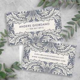 Tarjeta De Visita Compañía propietaria elegante de Damask Sole