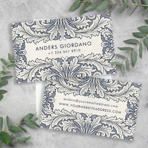 Tarjeta De Visita Compañía propietaria elegante de Damask Sole