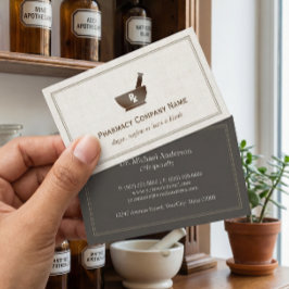 Tarjeta De Visita Compañía Química de Farmacia con Símbolo RX - Clás