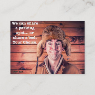 Tarjeta De Visita Comparta un aparcamiento o comparta una Cama-Su