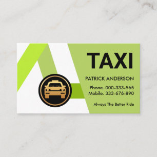 Tarjeta De Visita Compartir en bicicleta las rutas de los taxis verd