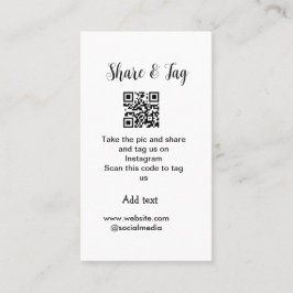 Tarjeta De Visita Compartir y etiquetar en el análisis de Instagram 