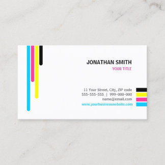 Tarjeta de visita compensada de los colores de los