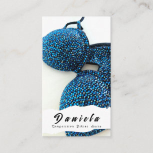 Tarjeta De Visita Competencia de fitness en bikini de cristal para l