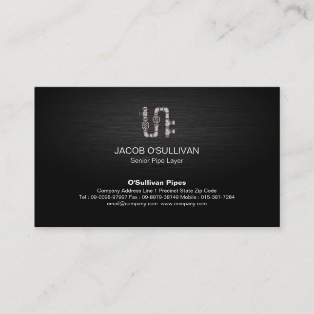 Tarjeta De Visita Complemento del filtro de capa de tubería (Anverso)