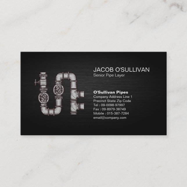 Tarjeta De Visita Complemento del filtro de capa de tubería (Anverso)