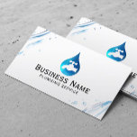Tarjeta De Visita Complemento del logotipo del grifo de caída de agu<br><div class="desc">Tarjeta de presentación de plomo con el logotipo de agua de caída de grifo.</div>