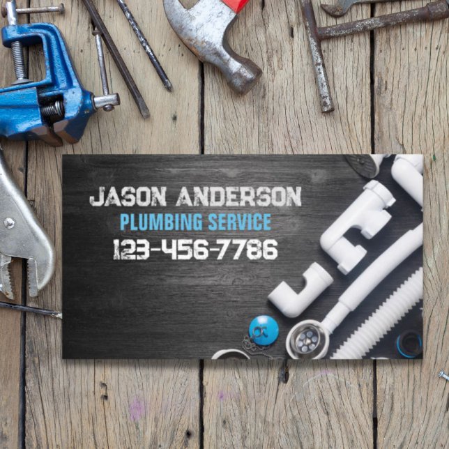 Tarjeta De Visita Complemento del servicio de fontanería de mango de (Renovation Pipe Handyman Pluming Service Plumber Business Card)