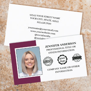 Tarjeta De Visita Complemento fotográfico para Personalizados profes