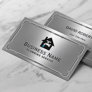 Tarjeta De Visita Complemento Metalizado del logotipo del grifo del 