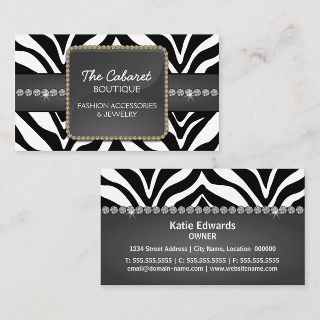 Tarjeta De Visita Complemento y joyería (Anverso / Reverso)