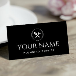 Tarjeta De Visita Completador de servicio de fontanería Handyman neg