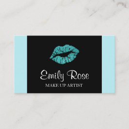 Tarjeta De Visita Componga el negro del artista y el beso verde