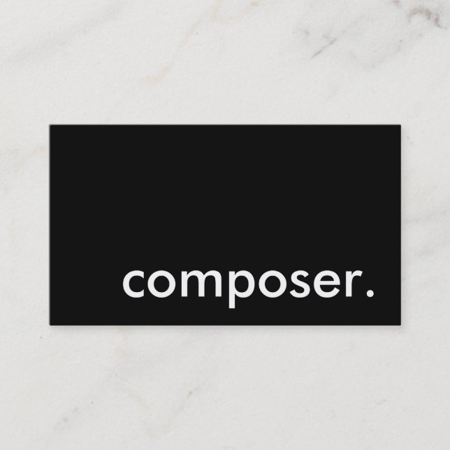 Tarjeta De Visita compositor. (Anverso)
