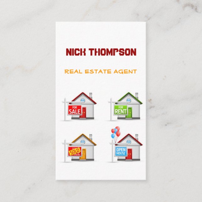 Tarjeta De Visita Compra de la venta del alquiler de la construcción (Anverso)