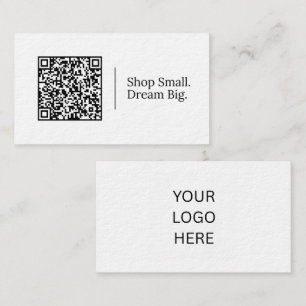 Tarjeta De Visita Compra en pequeño. Sueña en grande. Logotipo de