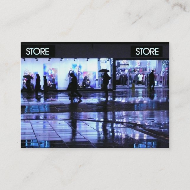 Tarjeta De Visita Comprar en la lluvia (Anverso)