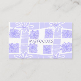 Tarjeta De Visita Comprobación floral creativa personal Lilac Lavend