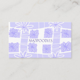 Tarjeta De Visita Comprobación floral creativa personal Lilac Lavend