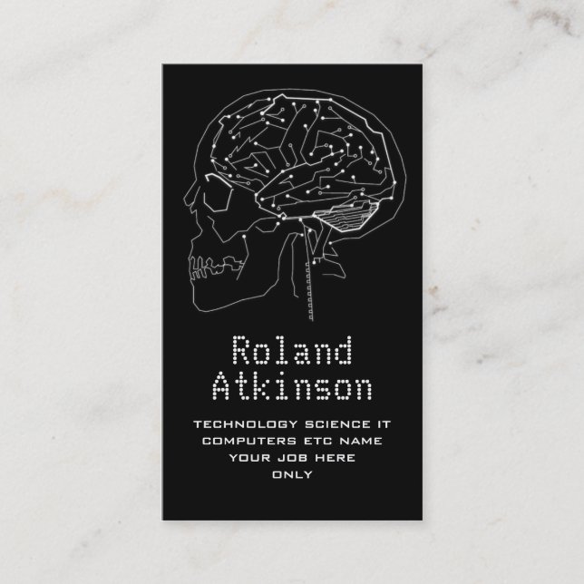 tarjeta de visita computacional del cerebro del (Anverso)