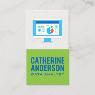 Tarjeta De Visita Computadora con gráficos   Analista de información