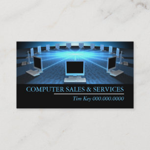 Tarjeta De Visita Computadoras Reparación de Reparaciones Tecnológ