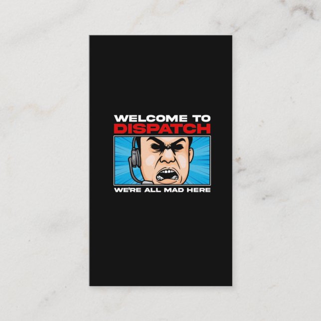 Tarjeta De Visita Comunicación de emergencia de Funny Dispatcher 911 (Anverso)