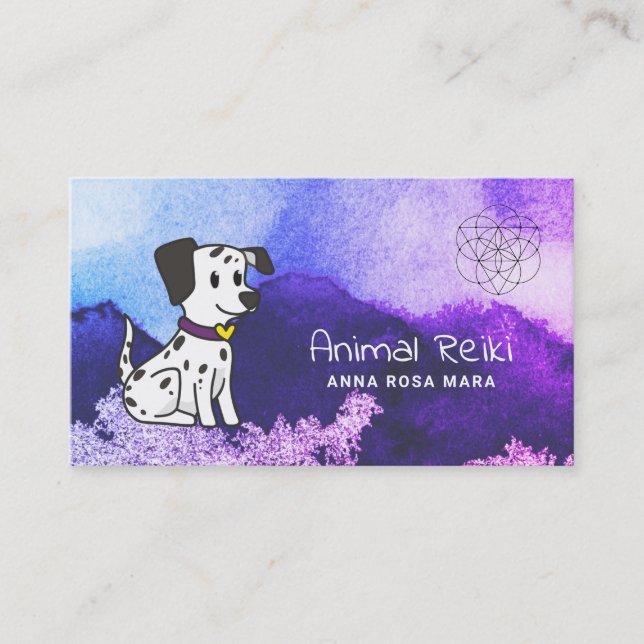 Tarjeta De Visita *~* Comunicador de animales de Reiki para curación (Anverso)