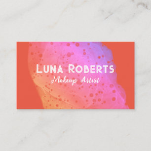 Tarjeta de visita con arcoiris pintada