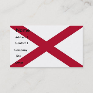 Tarjeta de visita con bandera de Alabama