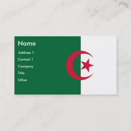 Tarjeta de visita con bandera de Argelia