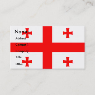 Tarjeta de visita con bandera de Georgia