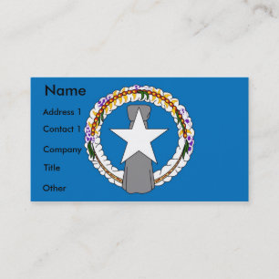 Tarjeta de visita con bandera de la Isla Mariana d