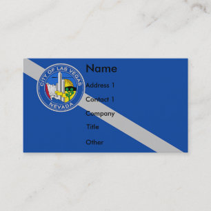 Tarjeta de visita con bandera de Las Vegas, EE.UU.