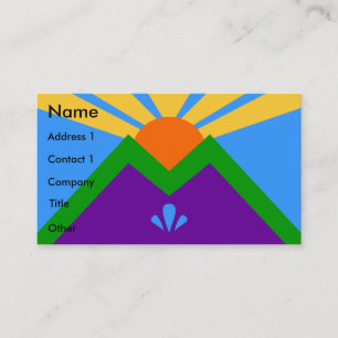 Tarjeta de visita con bandera de Manitou Springs,
