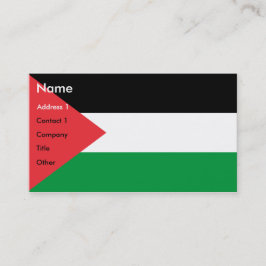 Tarjeta de visita con bandera de Palestina