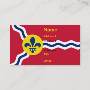 Tarjeta de visita con bandera de San Luis