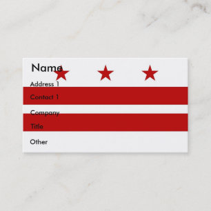 Tarjeta de visita con bandera de Washington DC EE.