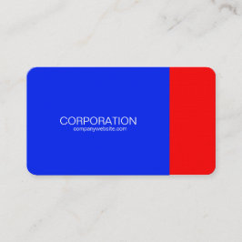 Tarjeta de visita con clase azul y roja