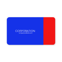 Tarjeta de visita con clase azul y roja