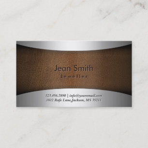 Tarjeta de visita con clase de la joyería del