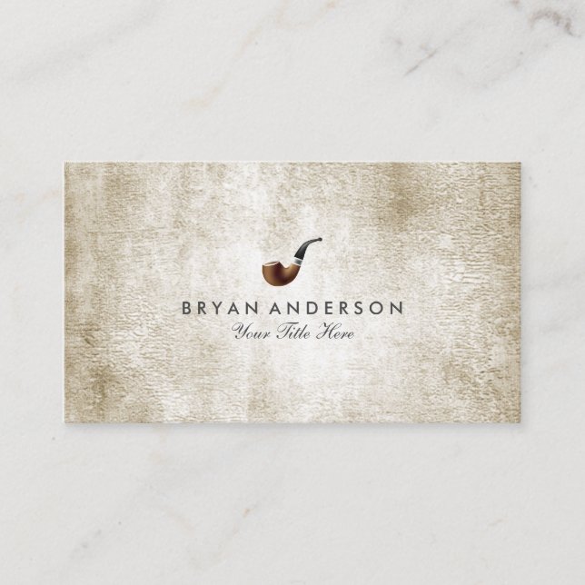 Tarjeta de visita con clase del tubo que fuma (Anverso)