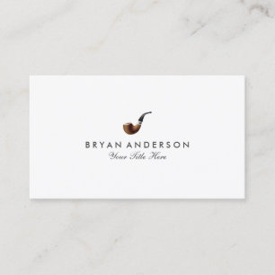 Tarjeta de visita con clase del tubo que fuma