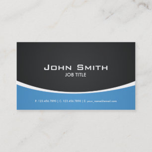Tarjeta De Visita Con clase elegante moderno azul profesional