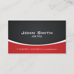 Tarjeta De Visita Con clase elegante moderno rojo profesional