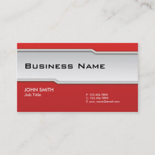 Tarjeta De Visita Con clase elegante profesional moderno rojo