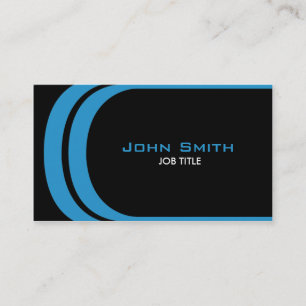 Tarjeta De Visita Con clase profesional elegante moderno azul