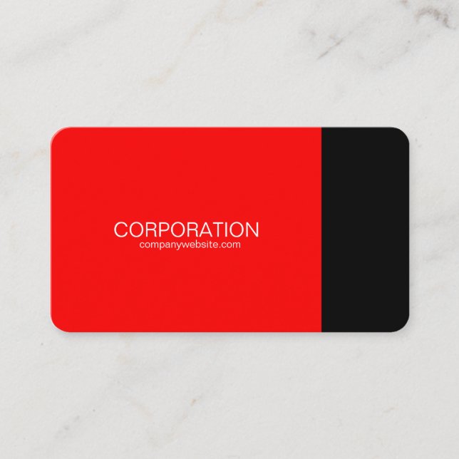 Tarjeta de visita con clase roja y negra (Anverso)