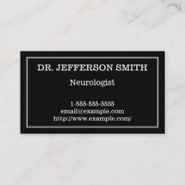 Tarjeta de visita con clase y mínima del neurólogo