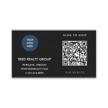 Tarjeta de visita con código QR de logo personaliz
